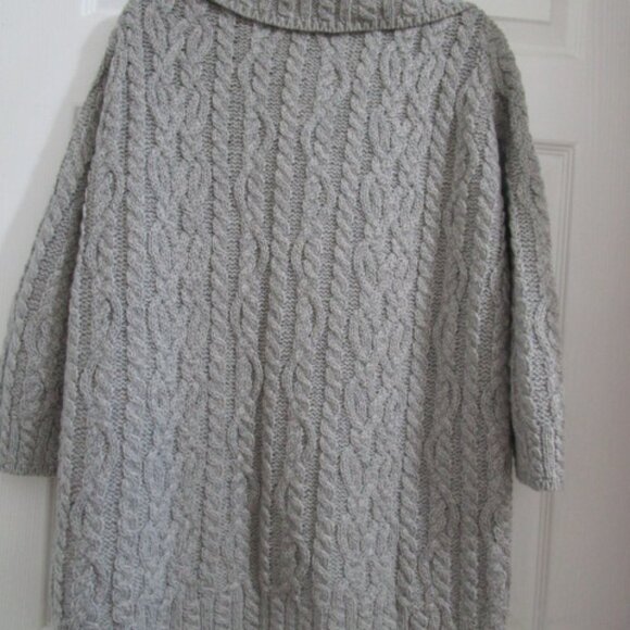 Aran Crafts Ireland 100% Merino Wool Cable Knit Cardigan Sweater XL 3/4 Sleeve - Picture 7 of 7